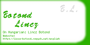 botond lincz business card